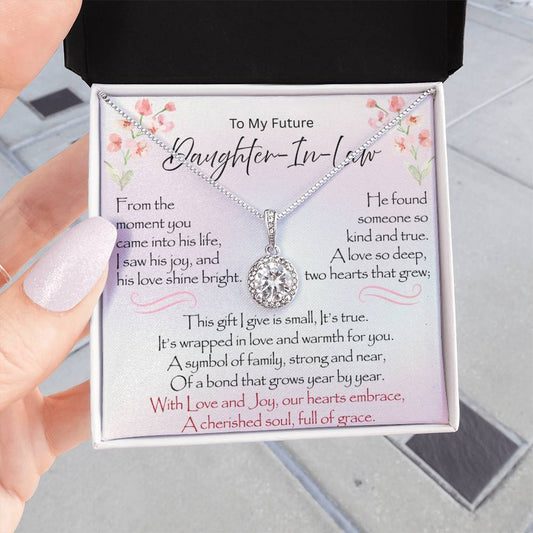 Eternal Hope Necklace gift for future daughter-in-law white gold over stainless steel