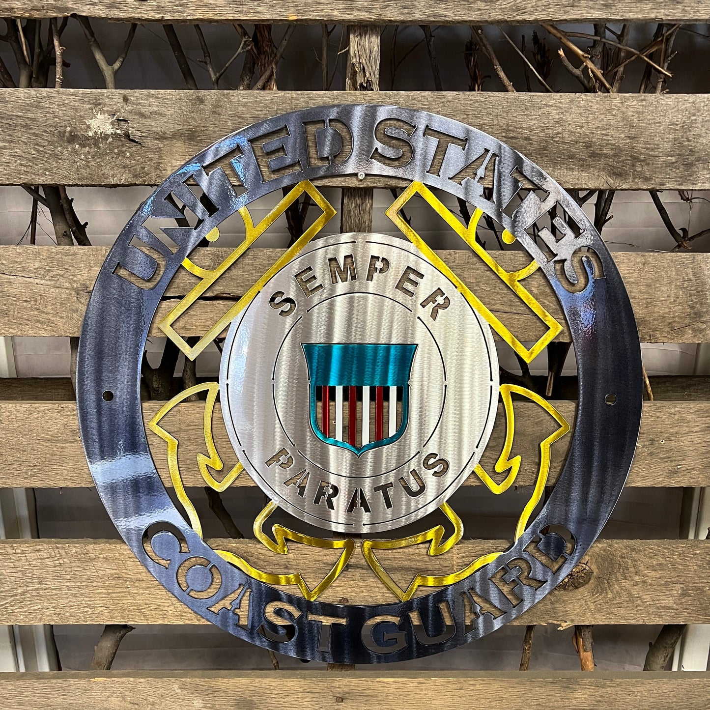 United States Coast Guard Metal Wall Art Logo | Premium USCG Decor