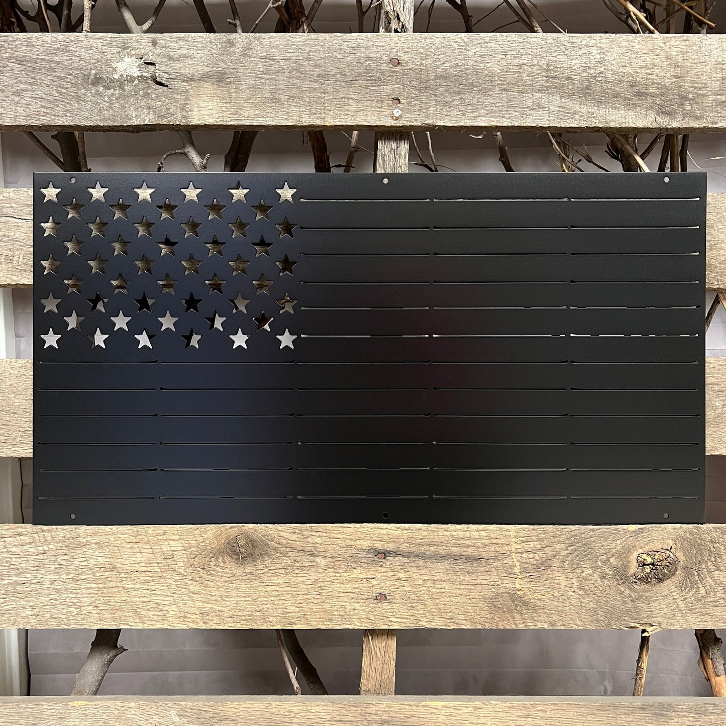 American Flag Metal Wall Art | Weathered USA Flag Steel Décor