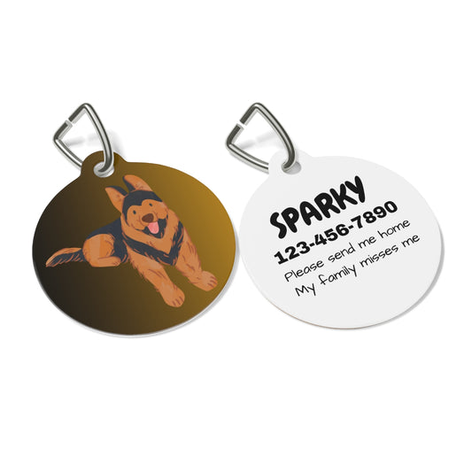 Custom pet ID tag stainless steel personalized dog cat name phone
