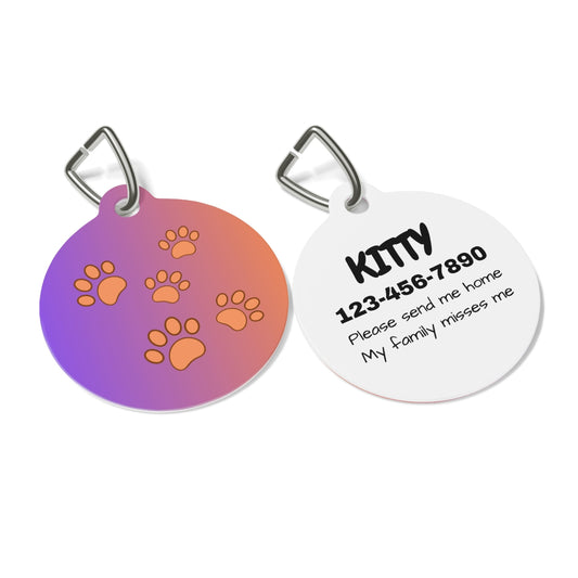 Custom pet ID tag stainless steel personalized dog cat name phone