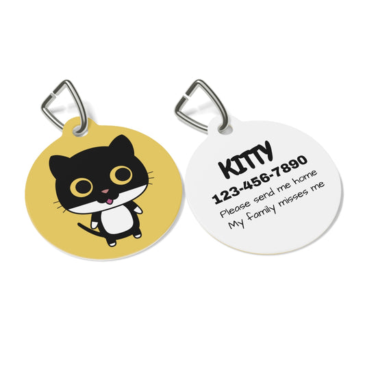 Custom pet ID tag stainless steel personalized dog cat name phone