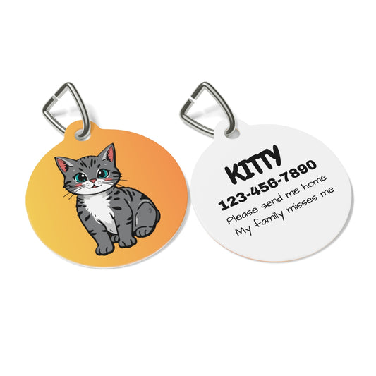 Custom pet ID tag stainless steel personalized dog cat name phone