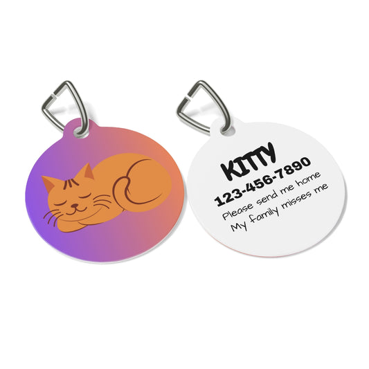 Custom pet ID tag stainless steel personalized dog cat name phone