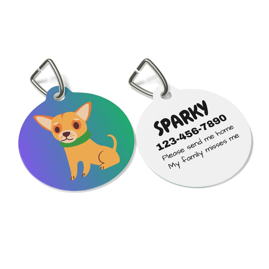 Custom pet ID tag stainless steel personalized dog cat name phone