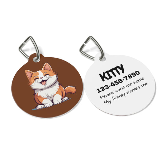 Custom pet ID tag stainless steel personalized dog cat name phone