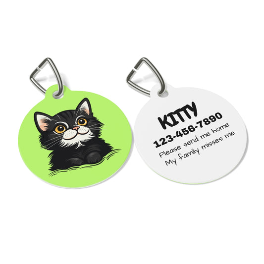Custom pet ID tag stainless steel personalized dog cat name phone