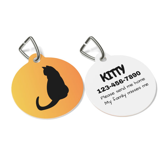 Custom pet ID tag stainless steel personalized dog cat name phone
