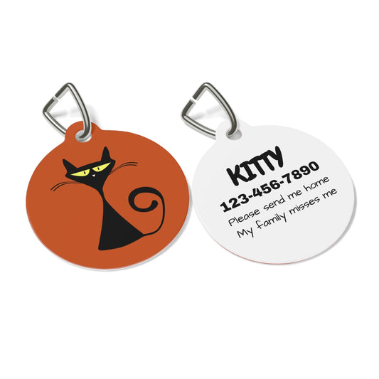 Custom pet ID tag stainless steel personalized dog cat name and phone