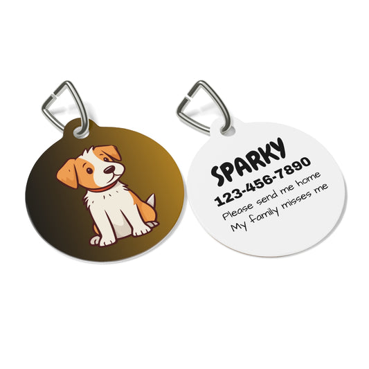 Custom pet ID tag stainless steel personalized dog cat name phone