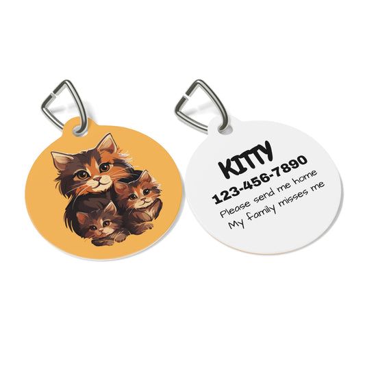 Custom pet ID tag stainless steel personalized dog cat name phone