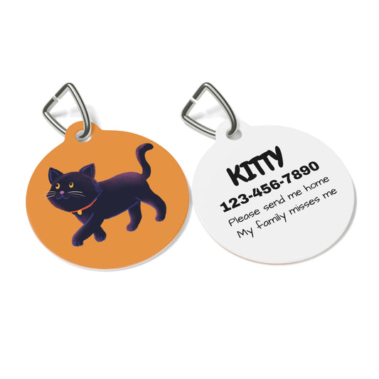 Custom pet ID tag stainless steel personalized dog cat name phone