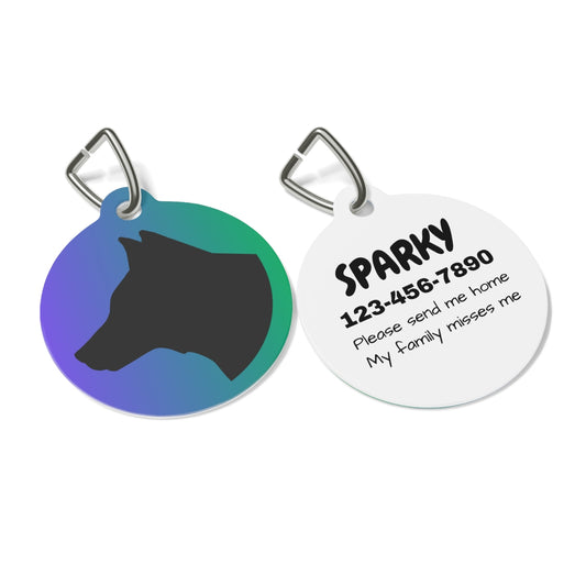 Custom pet ID tag stainless steel personalized dog cat name phone