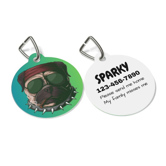 Custom pet ID tag stainless steel personalized dog cat name phone