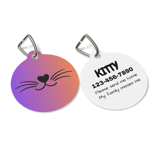 Custom pet ID tag stainless steel personalized dog cat name and phone