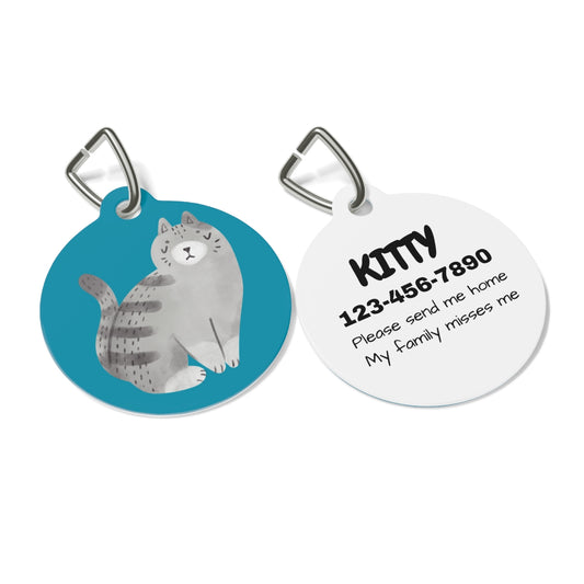 Custom pet ID tag stainless steel personalized dog cat name phone