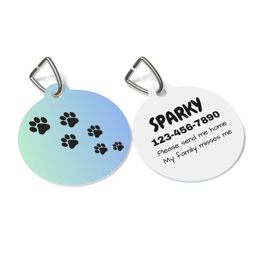 Custom pet ID tag stainless steel personalized dog cat name phone