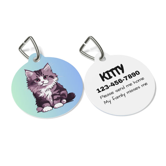 Custom pet ID tag stainless steel personalized dog cat name phone