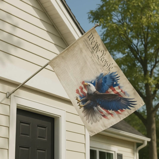 We the People Double-Sided Flag – Patriotic House & Garden Display for Patriotism & Strength
