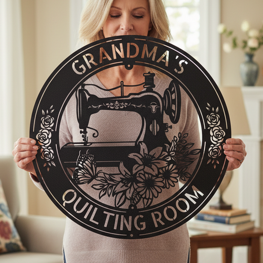 Customized Sewing Metal Sign for Their Quilting Room | Custom Wall Décor